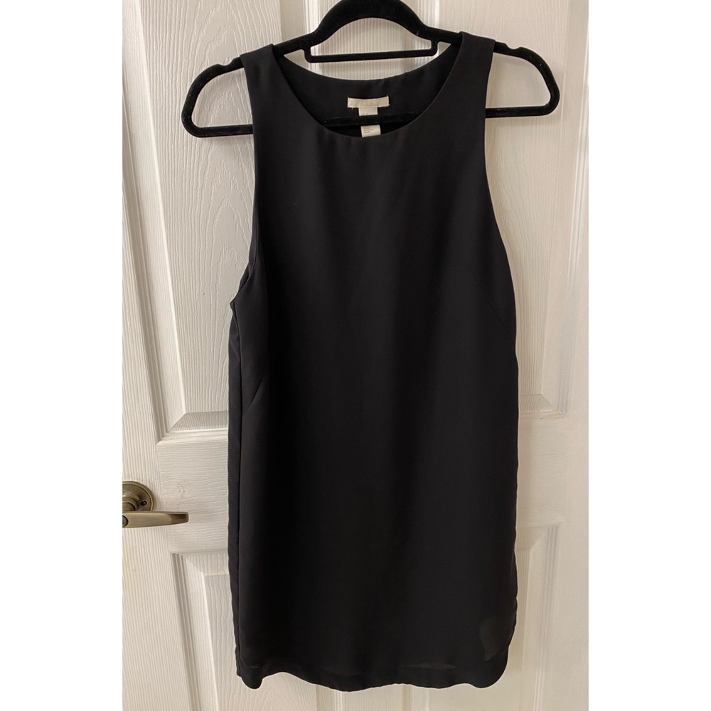 H&M Sleeveless Black Mini Shift Dress